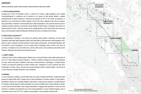 i quattro ambiti principali di attraversamento dell'Asse