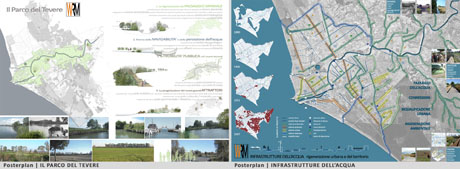 posterplan preparatori: Il Parco del Tevere | Infrastrutture dell'Acqua