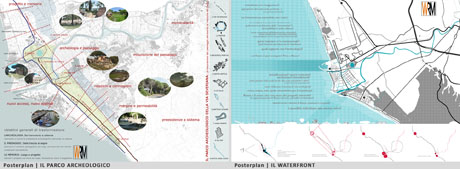 posterplan preparatori: Il Parco archeologico | Il Waterfront